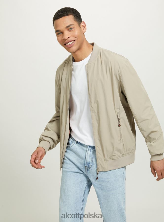 odzież Alcott kurtka ze ściągaczowymi detalami czarny mężczyźni 2TXFF61018