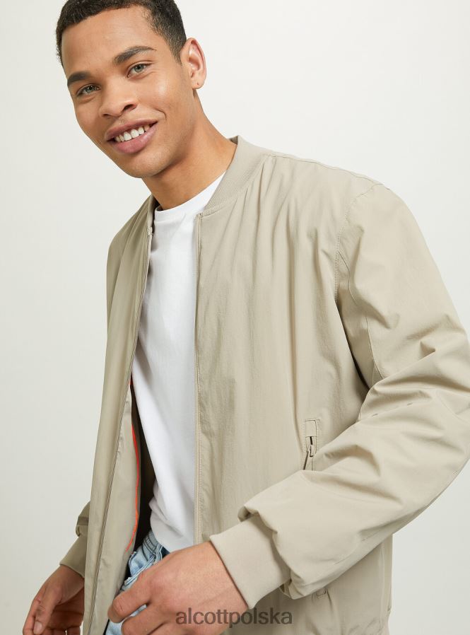 odzież Alcott kurtka ze ściągaczowymi detalami czarny mężczyźni 2TXFF61018