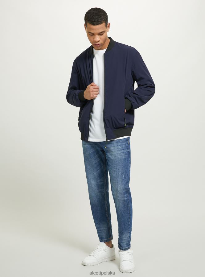 odzież Alcott kurtka ze ściągaczowymi detalami czarny mężczyźni 2TXFF6896