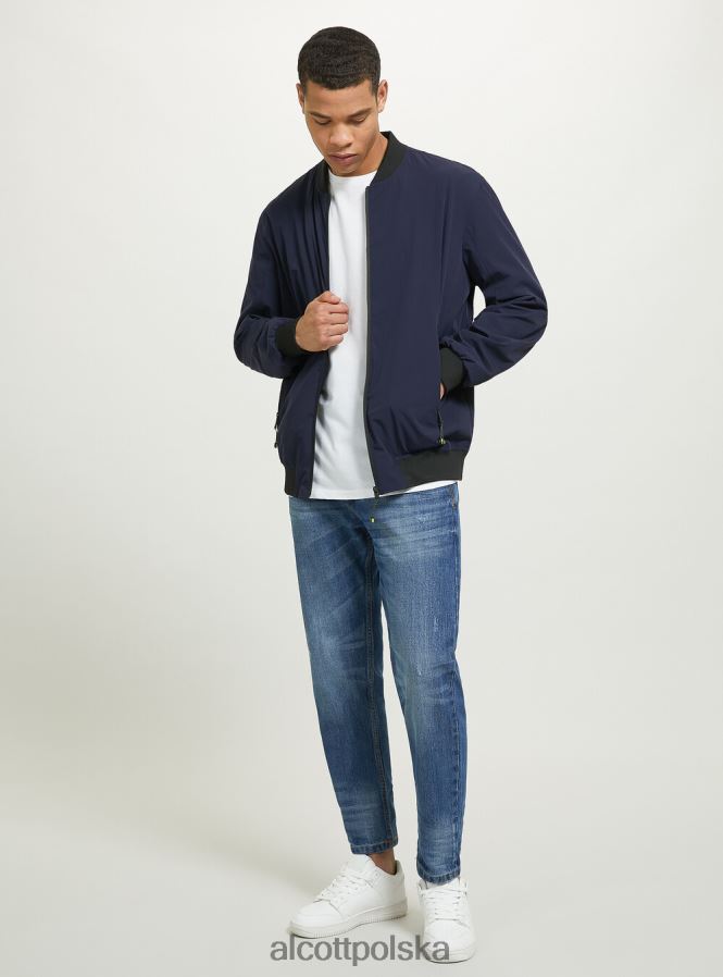 odzież Alcott kurtka ze ściągaczowymi detalami czarny mężczyźni 2TXFF6896