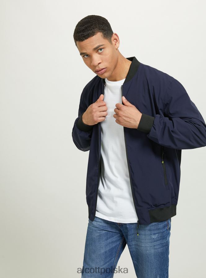 odzież Alcott kurtka ze ściągaczowymi detalami czarny mężczyźni 2TXFF6896