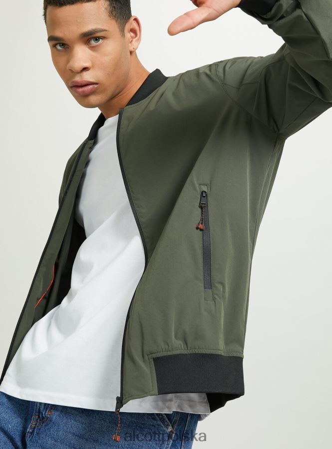 odzież Alcott kurtka ze ściągaczowymi detalami czarny mężczyźni 2TXFF6964