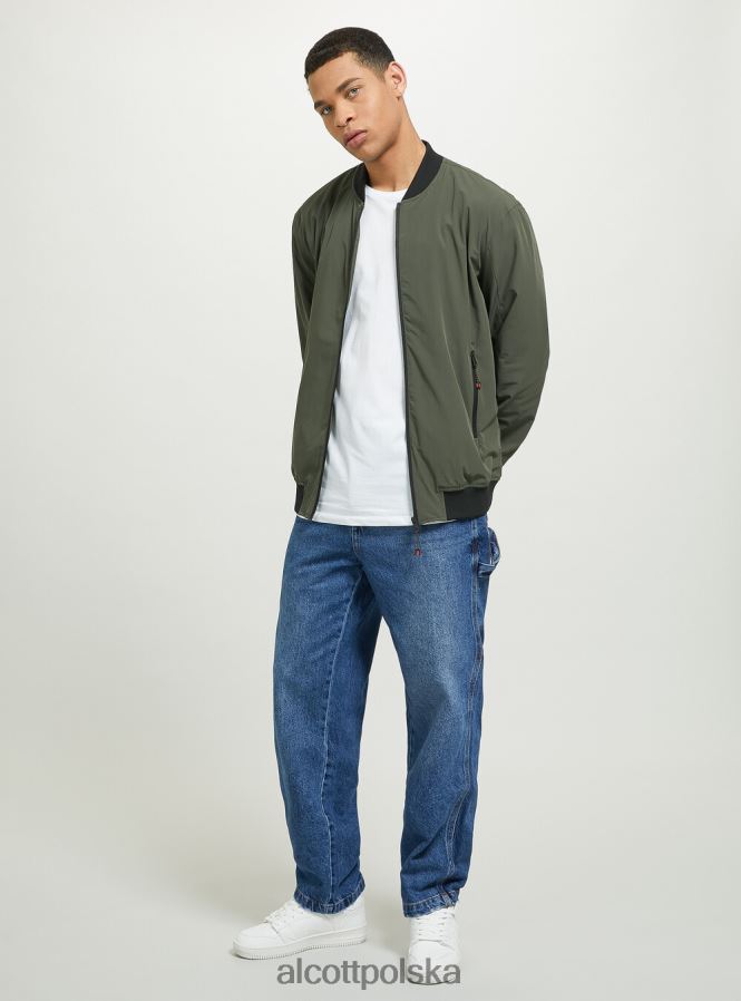 odzież Alcott kurtka ze ściągaczowymi detalami czarny mężczyźni 2TXFF6964