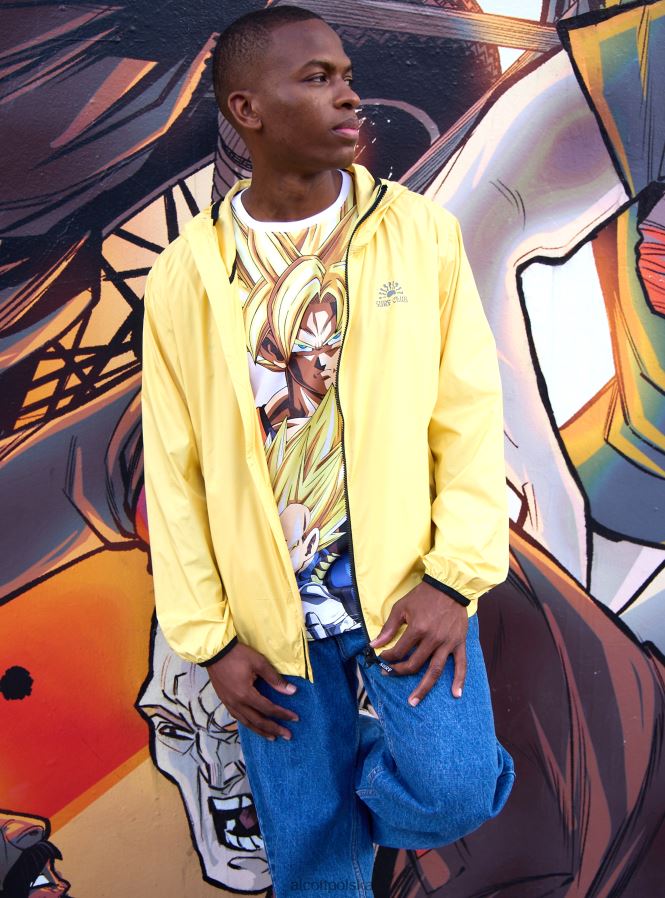 odzież Alcott lekka wiatroszczelna kurtka c837 żółty mężczyźni 2TXFF6740