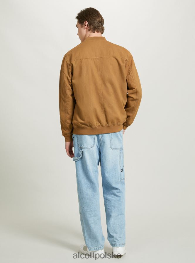 odzież Alcott lniana kurtka bomber niebieski mężczyźni 2TXFF6741