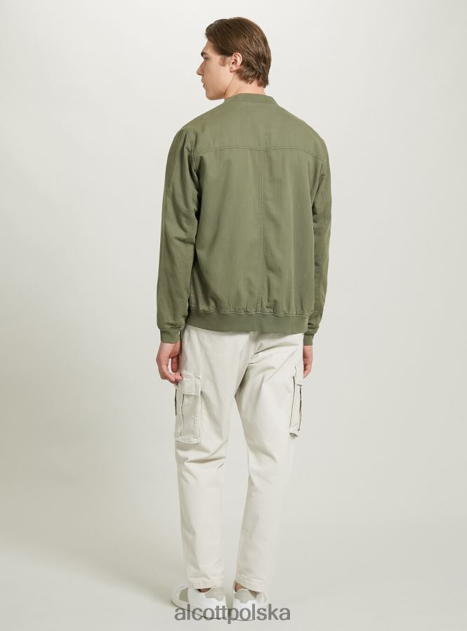 odzież Alcott lniana kurtka bomber niebieski mężczyźni 2TXFF6869
