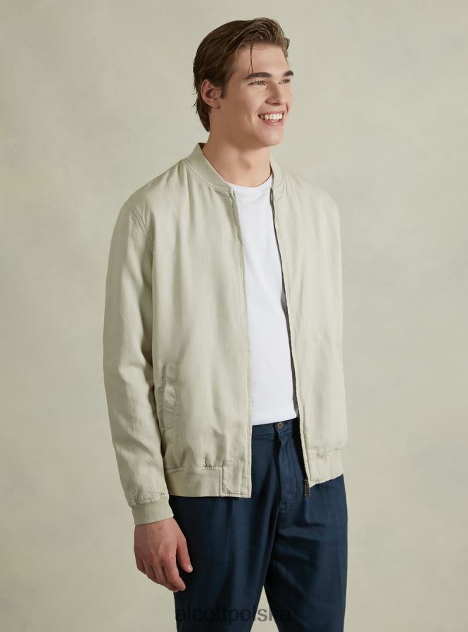 odzież Alcott lniana kurtka bomber niebieski mężczyźni 2TXFF6897