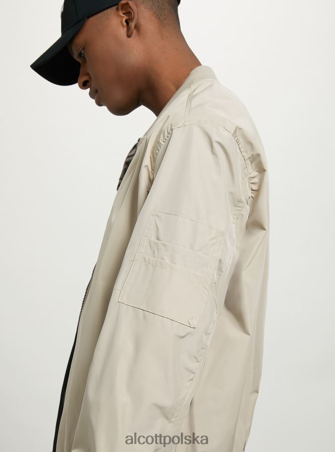 odzież Alcott wiatroszczelna kurtka bomber o regularnym kroju ky2 kaky średni mężczyźni 2TXFF61024