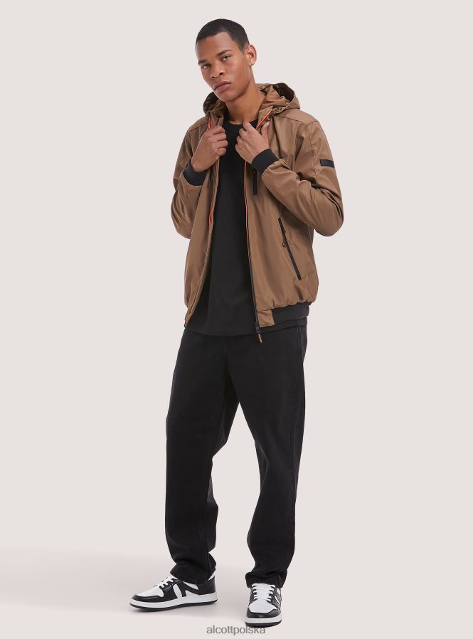 odzież Alcott wiatroszczelna kurtka bomber z kapturem bk1 czarny mężczyźni 2TXFF61028