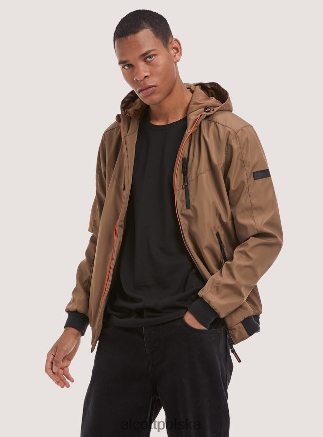 odzież Alcott wiatroszczelna kurtka bomber z kapturem bk1 czarny mężczyźni 2TXFF61028