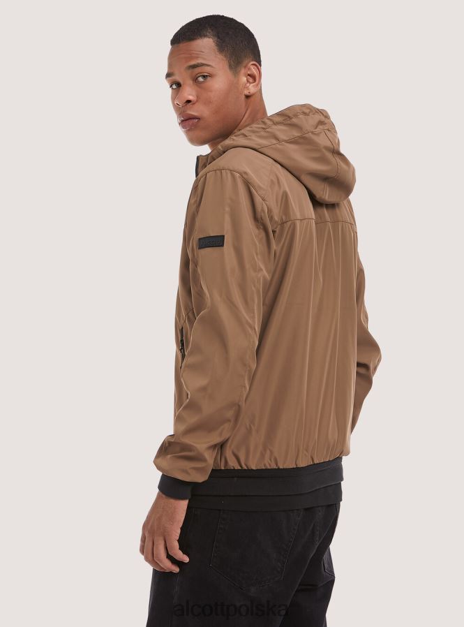 odzież Alcott wiatroszczelna kurtka bomber z kapturem bk1 czarny mężczyźni 2TXFF61028