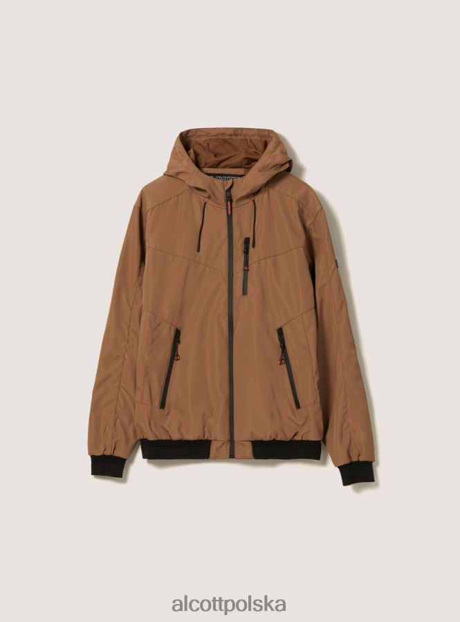 odzież Alcott wiatroszczelna kurtka bomber z kapturem bk1 czarny mężczyźni 2TXFF61028