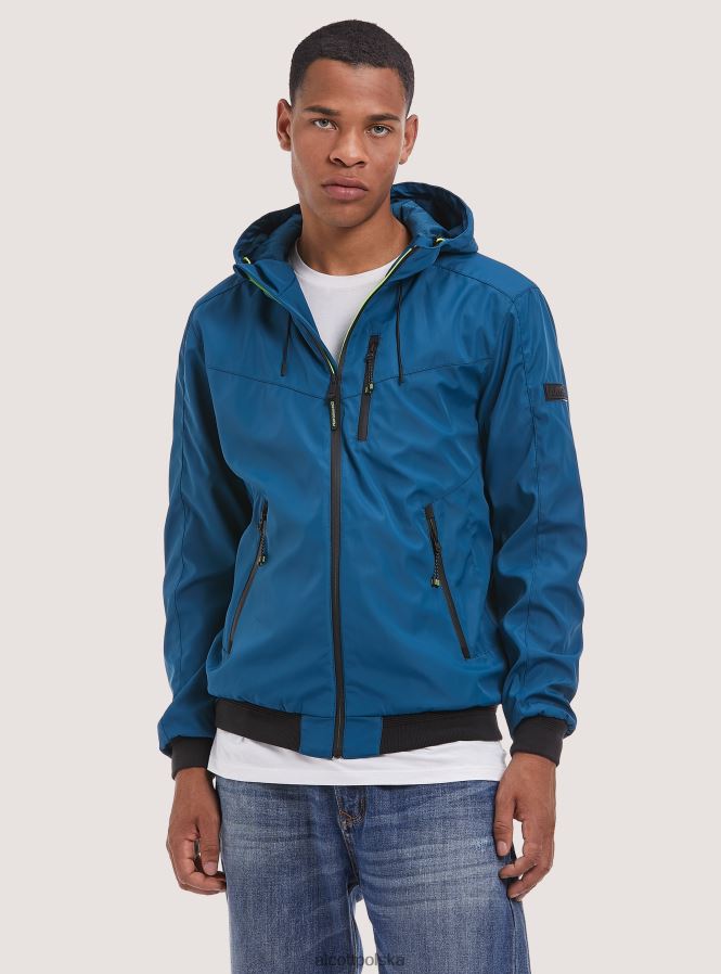 odzież Alcott wiatroszczelna kurtka bomber z kapturem bk1 czarny mężczyźni 2TXFF6783