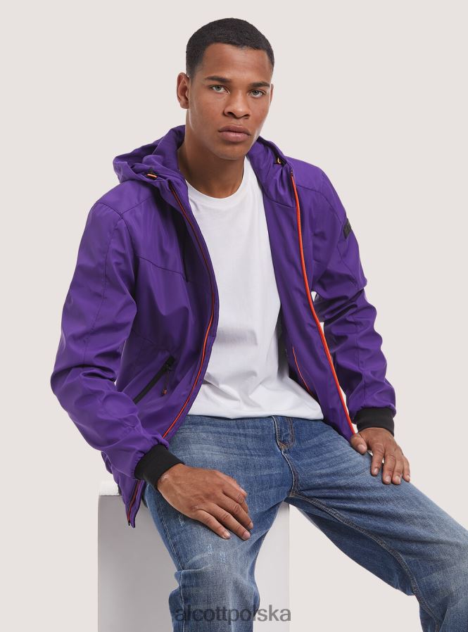 odzież Alcott wiatroszczelna kurtka bomber z kapturem bk1 czarny mężczyźni 2TXFF6954