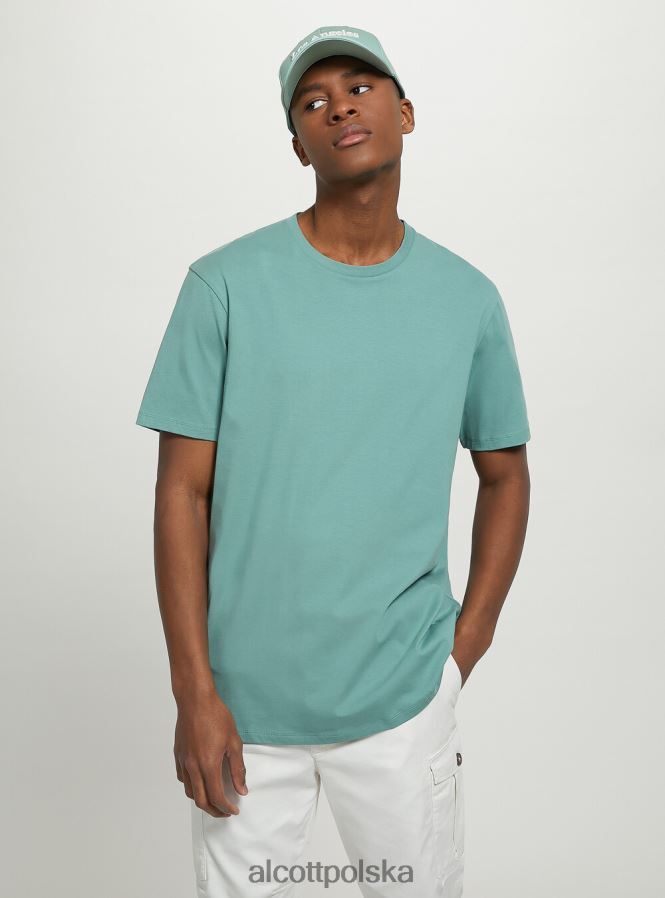 odzież Alcott bawełniana koszulka z okrągłym dekoltem bk1 czarny mężczyźni 2TXFF61026