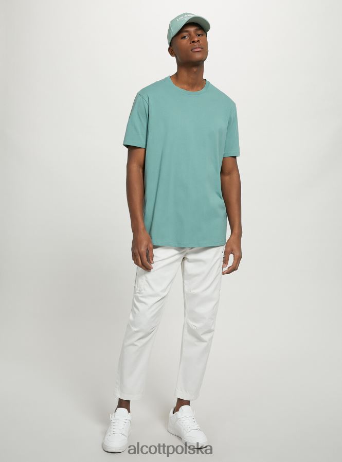 odzież Alcott bawełniana koszulka z okrągłym dekoltem bk1 czarny mężczyźni 2TXFF61026