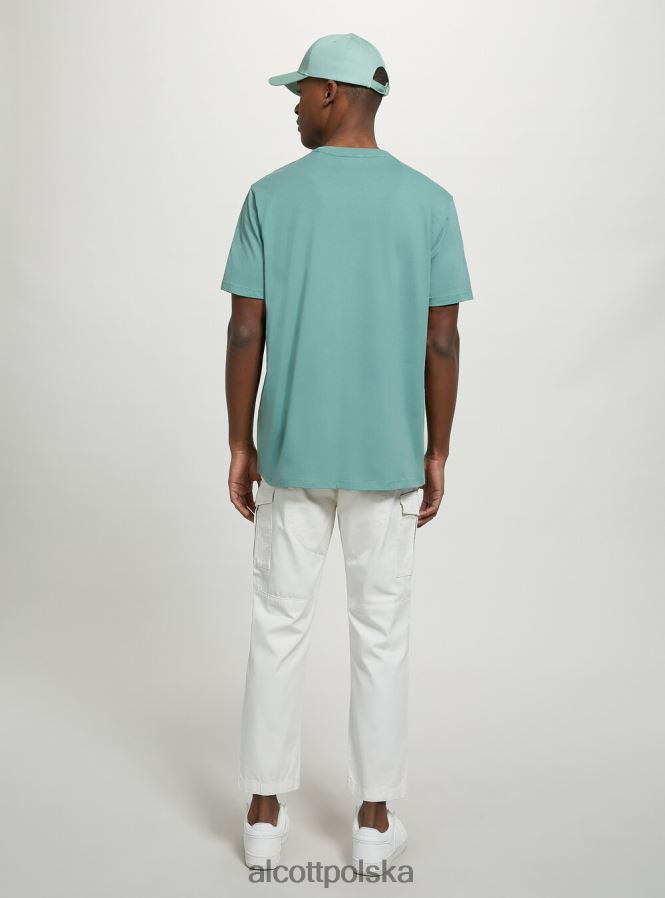 odzież Alcott bawełniana koszulka z okrągłym dekoltem bk1 czarny mężczyźni 2TXFF61026