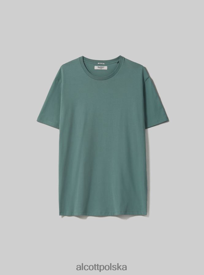 odzież Alcott bawełniana koszulka z okrągłym dekoltem bk1 czarny mężczyźni 2TXFF61026