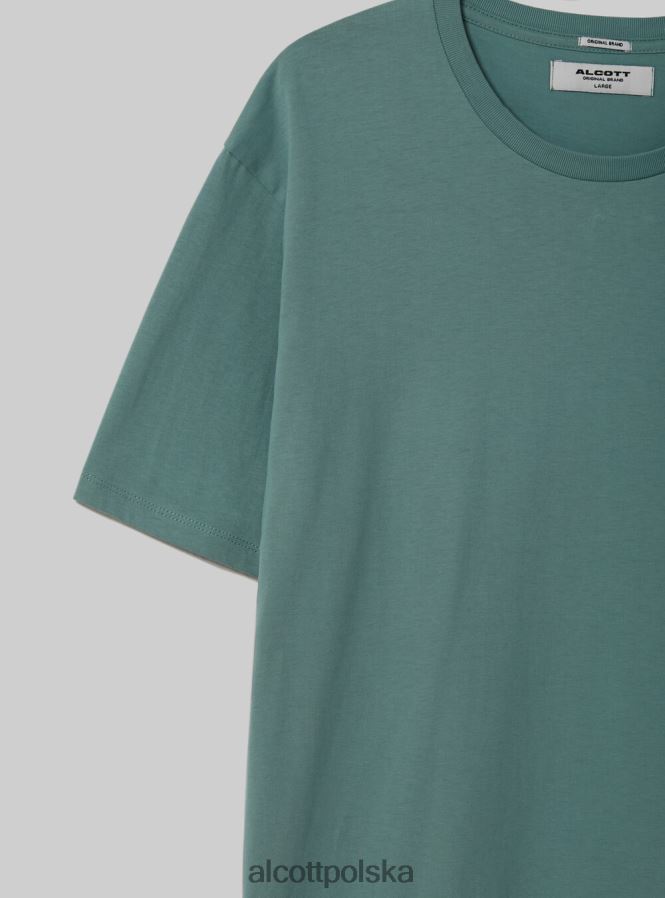 odzież Alcott bawełniana koszulka z okrągłym dekoltem bk1 czarny mężczyźni 2TXFF61026