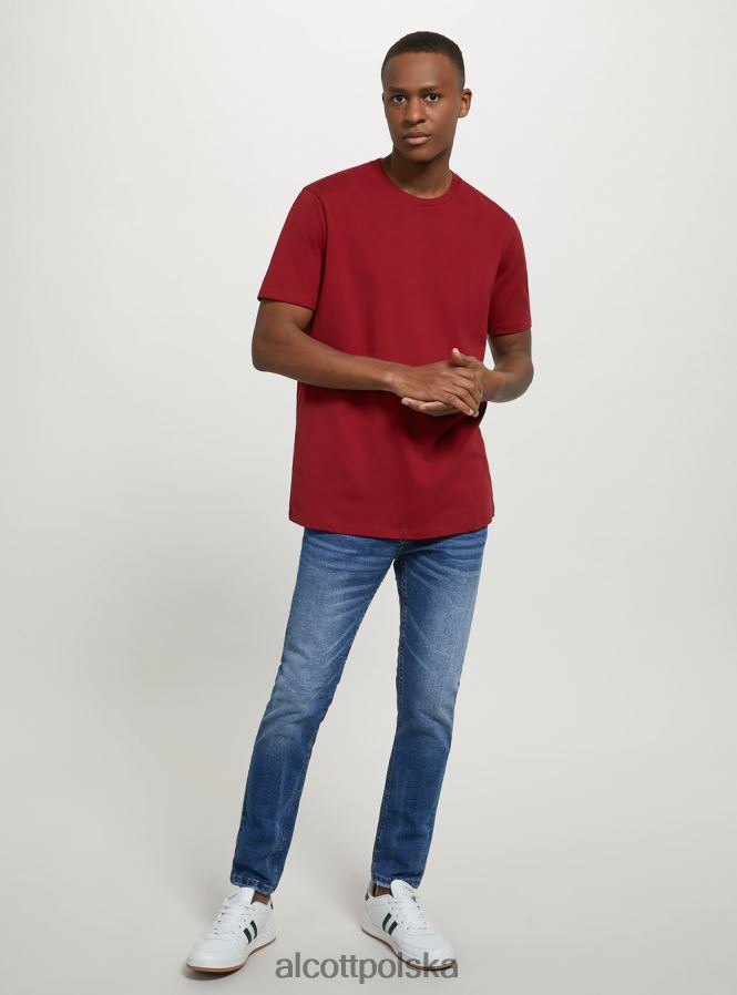 odzież Alcott bawełniana koszulka z okrągłym dekoltem bk1 czarny mężczyźni 2TXFF61069