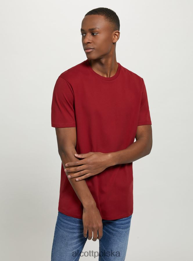 odzież Alcott bawełniana koszulka z okrągłym dekoltem bk1 czarny mężczyźni 2TXFF61069