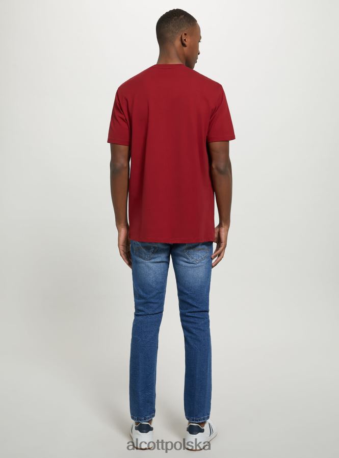 odzież Alcott bawełniana koszulka z okrągłym dekoltem bk1 czarny mężczyźni 2TXFF61069