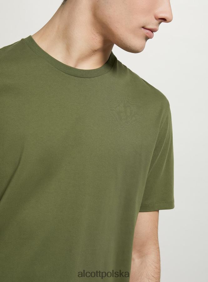 odzież Alcott bawełniana koszulka z okrągłym dekoltem bk1 czarny mężczyźni 2TXFF61074