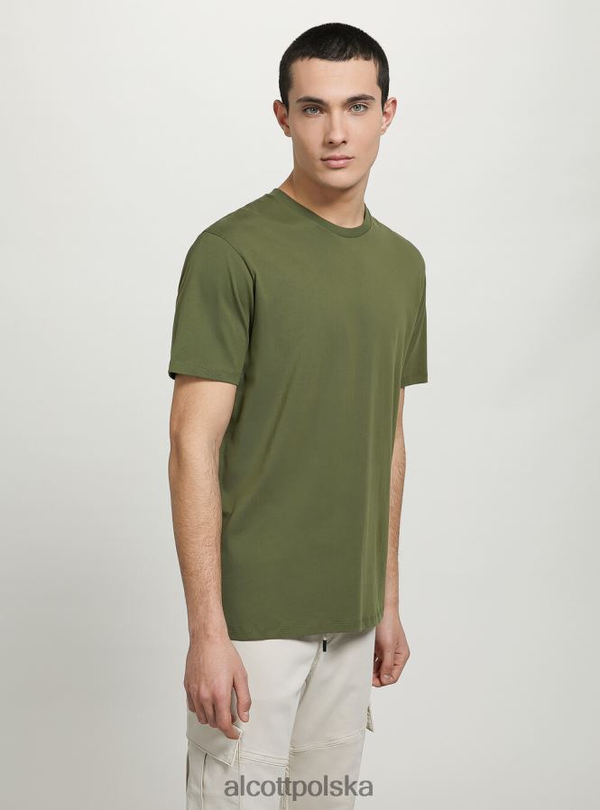 odzież Alcott bawełniana koszulka z okrągłym dekoltem bk1 czarny mężczyźni 2TXFF61074