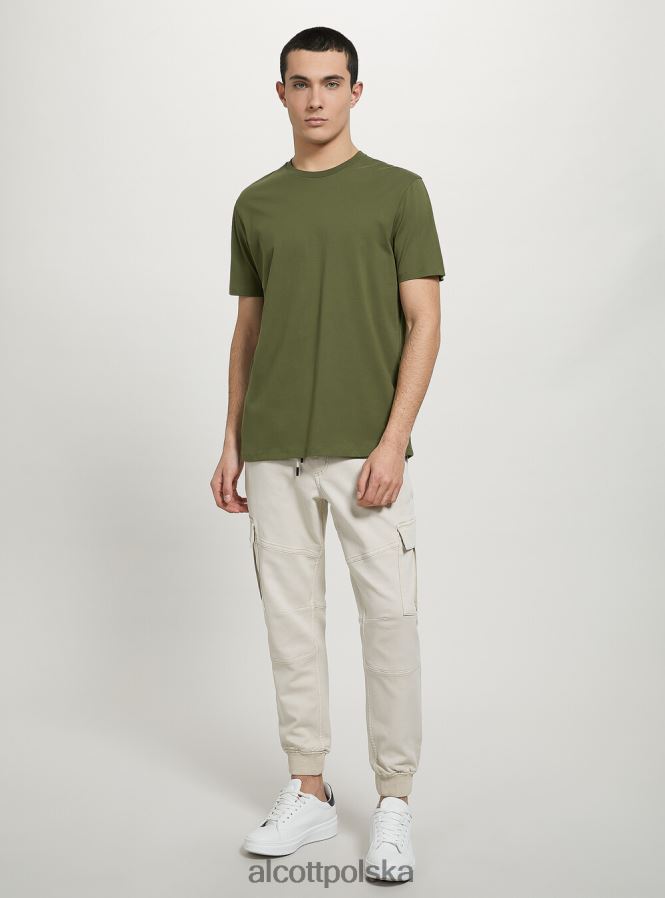 odzież Alcott bawełniana koszulka z okrągłym dekoltem bk1 czarny mężczyźni 2TXFF61074