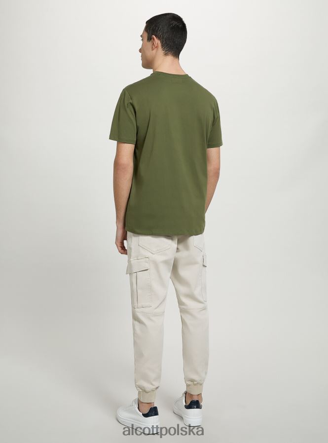 odzież Alcott bawełniana koszulka z okrągłym dekoltem bk1 czarny mężczyźni 2TXFF61074