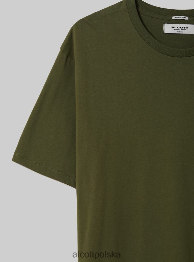 odzież Alcott bawełniana koszulka z okrągłym dekoltem bk1 czarny mężczyźni 2TXFF61074