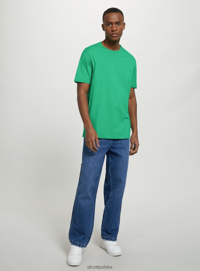 odzież Alcott bawełniana koszulka z okrągłym dekoltem bk1 czarny mężczyźni 2TXFF61078