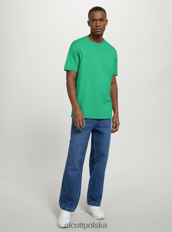 odzież Alcott bawełniana koszulka z okrągłym dekoltem bk1 czarny mężczyźni 2TXFF61078