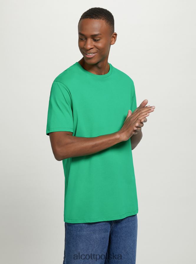 odzież Alcott bawełniana koszulka z okrągłym dekoltem bk1 czarny mężczyźni 2TXFF61078