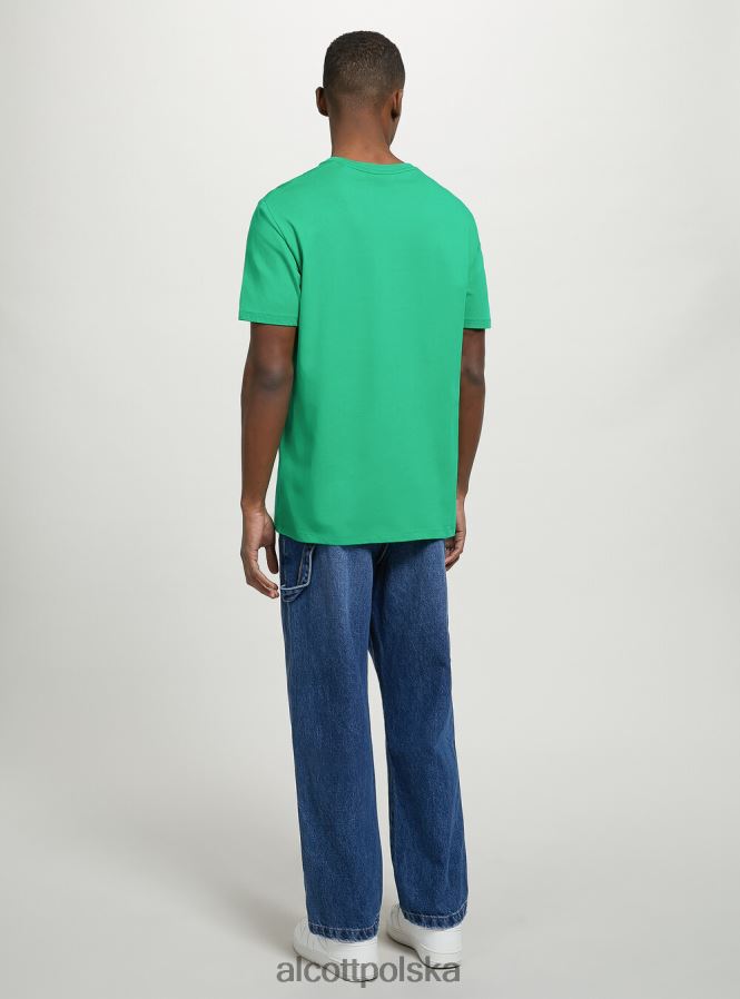 odzież Alcott bawełniana koszulka z okrągłym dekoltem bk1 czarny mężczyźni 2TXFF61078