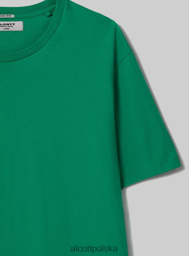 odzież Alcott bawełniana koszulka z okrągłym dekoltem bk1 czarny mężczyźni 2TXFF61078