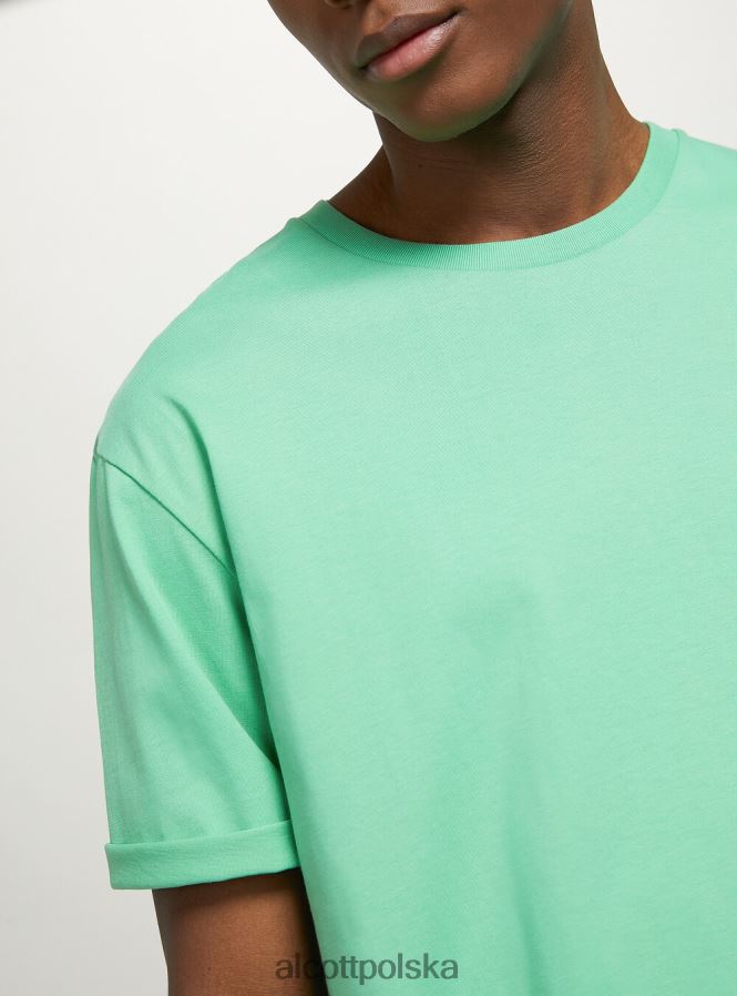 odzież Alcott bawełniana koszulka z okrągłym dekoltem bk1 czarny mężczyźni 2TXFF61147