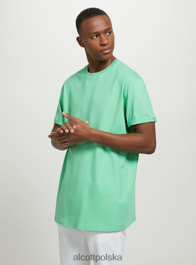 odzież Alcott bawełniana koszulka z okrągłym dekoltem bk1 czarny mężczyźni 2TXFF61147