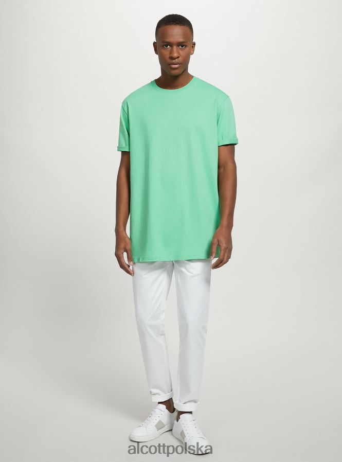 odzież Alcott bawełniana koszulka z okrągłym dekoltem bk1 czarny mężczyźni 2TXFF61147