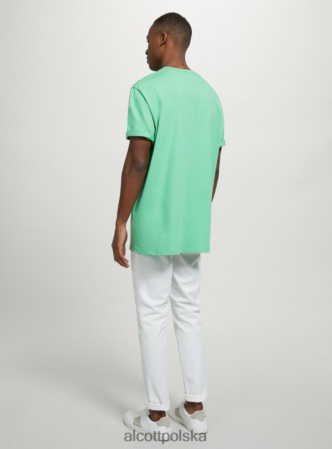 odzież Alcott bawełniana koszulka z okrągłym dekoltem bk1 czarny mężczyźni 2TXFF61147