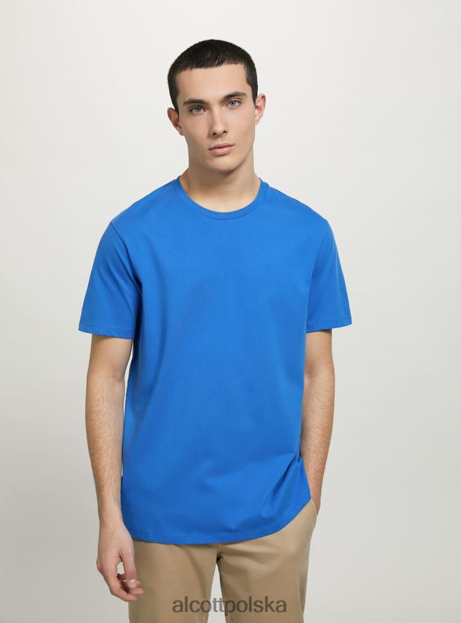 odzież Alcott bawełniana koszulka z okrągłym dekoltem bk1 czarny mężczyźni 2TXFF61177