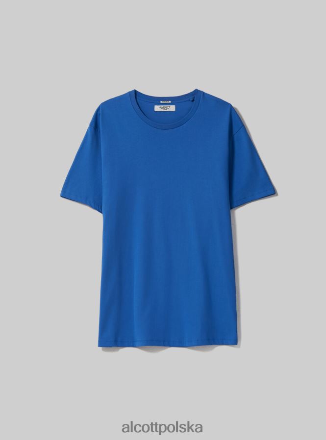 odzież Alcott bawełniana koszulka z okrągłym dekoltem bk1 czarny mężczyźni 2TXFF61177