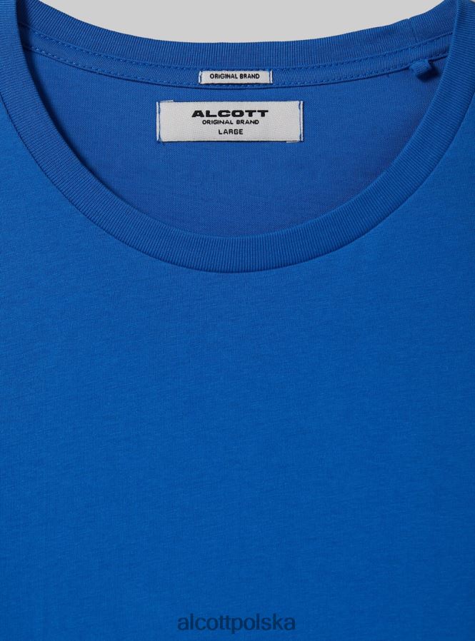 odzież Alcott bawełniana koszulka z okrągłym dekoltem bk1 czarny mężczyźni 2TXFF61177