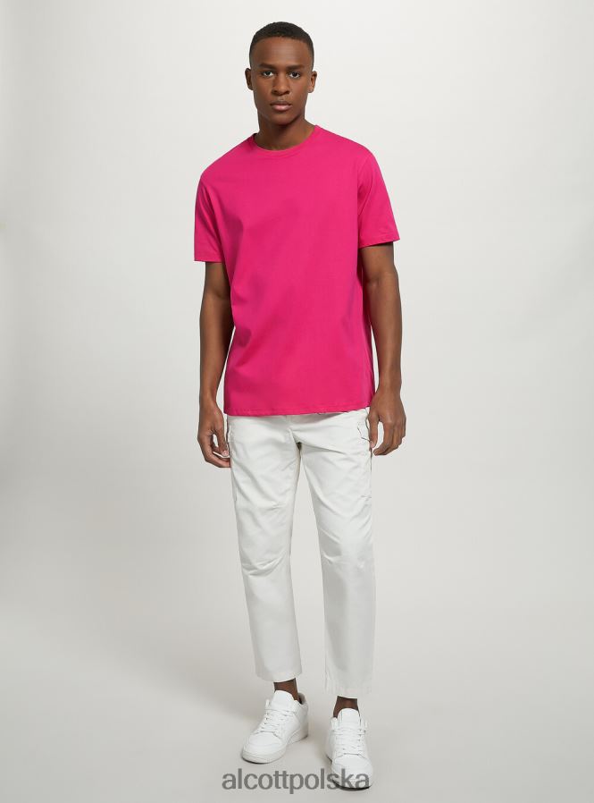 odzież Alcott bawełniana koszulka z okrągłym dekoltem bk1 czarny mężczyźni 2TXFF61202