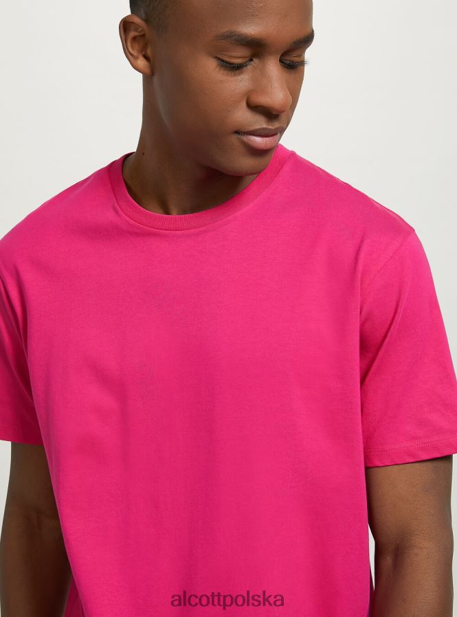 odzież Alcott bawełniana koszulka z okrągłym dekoltem bk1 czarny mężczyźni 2TXFF61202