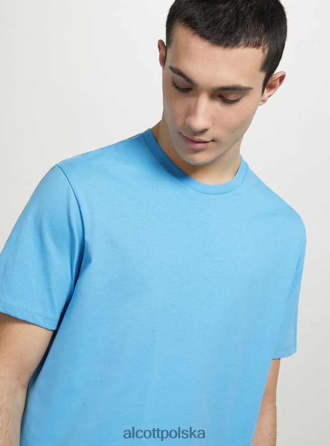 odzież Alcott bawełniana koszulka z okrągłym dekoltem bk1 czarny mężczyźni 2TXFF6617