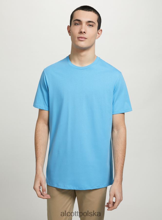 odzież Alcott bawełniana koszulka z okrągłym dekoltem bk1 czarny mężczyźni 2TXFF6617