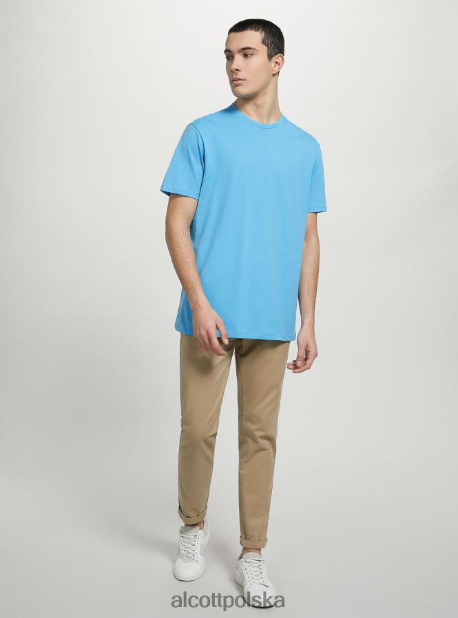 odzież Alcott bawełniana koszulka z okrągłym dekoltem bk1 czarny mężczyźni 2TXFF6617