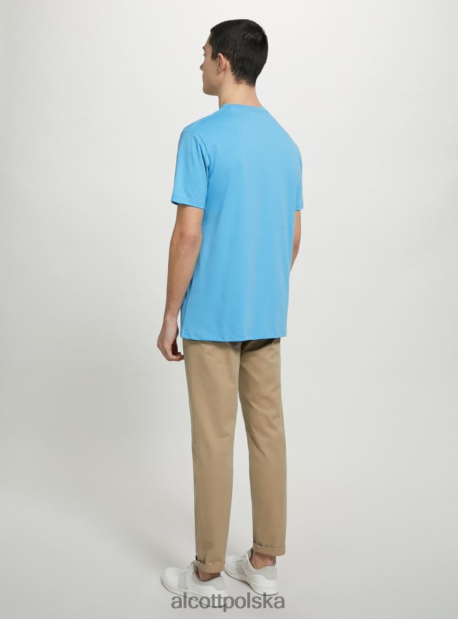 odzież Alcott bawełniana koszulka z okrągłym dekoltem bk1 czarny mężczyźni 2TXFF6617