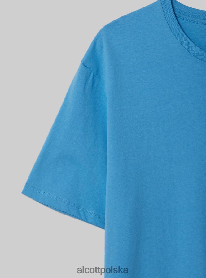 odzież Alcott bawełniana koszulka z okrągłym dekoltem bk1 czarny mężczyźni 2TXFF6617